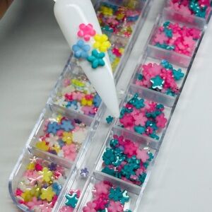 2 set  Flower Nail Art Decorations